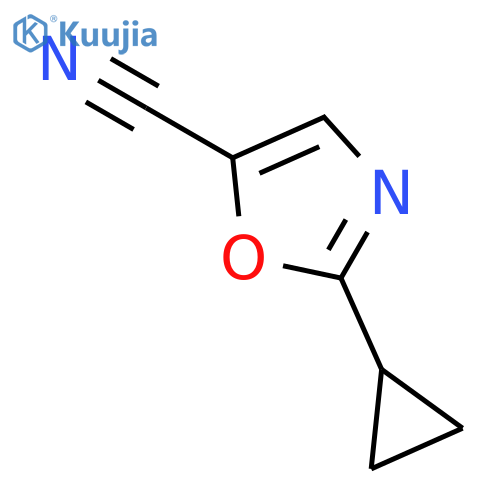 2-cyclopropyloxazole-5-carbonitrile structure
