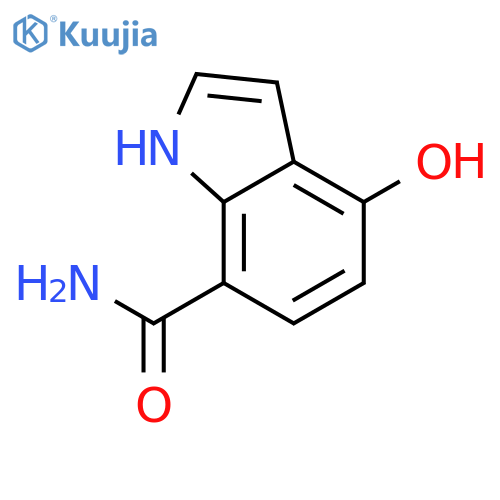 4-Hydroxy-1H-indole-7-carboxamide structure