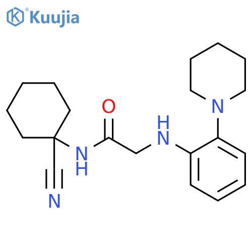 N-(1-cyanocyclohexyl)-2-{[2-(piperidin-1-yl)phenyl]amino}acetamide structure
