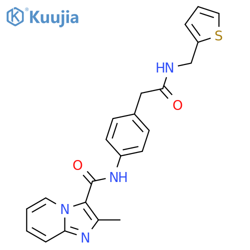 2-methyl-N-4-({(thiophen-2-yl)methylcarbamoyl}methyl)phenylimidazo1,2-apyridine-3-carboxamide structure
