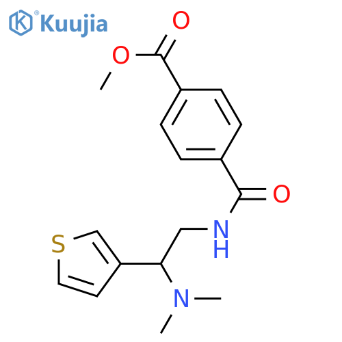 methyl 4-{[2-(dimethylamino)-2-(thiophen-3-yl)ethyl]carbamoyl}benzoate structure