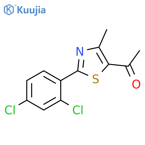 1-2-(2,4-Dichlorophenyl)-4-methyl-1,3-thiazol-5-yl-1-ethanone structure