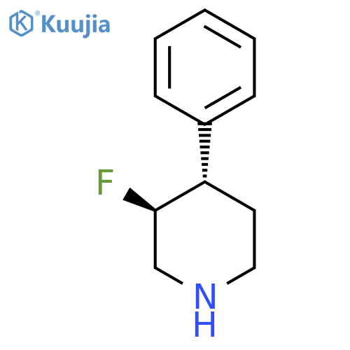 rac-(3R,4R)-3-fluoro-4-phenylpiperidine structure