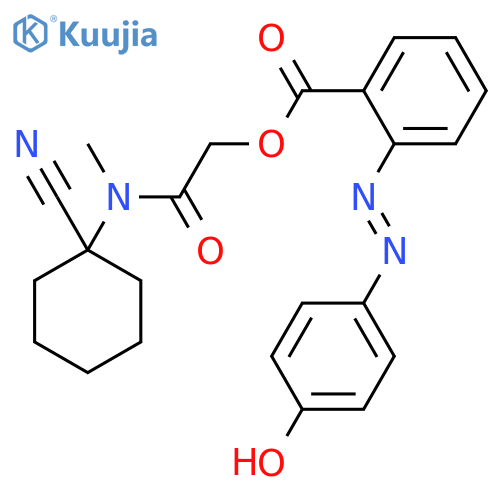[(1-Cyanocyclohexyl)(methyl)carbamoyl]methyl 2-[2-(4-hydroxyphenyl)diazen-1-yl]benzoate structure