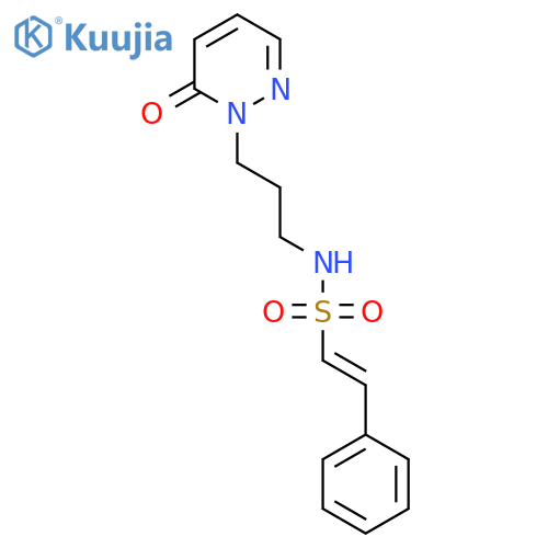 (E)-N-3-(6-oxo-1,6-dihydropyridazin-1-yl)propyl-2-phenylethene-1-sulfonamide structure