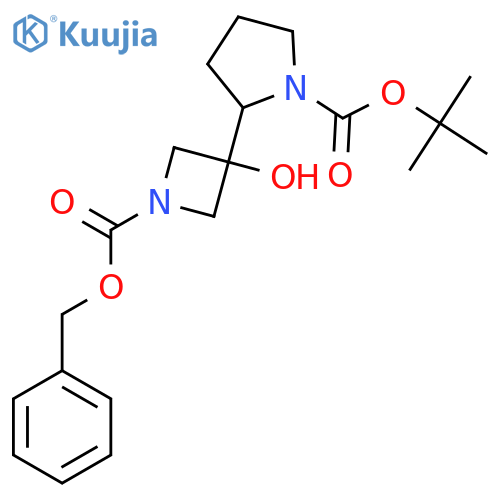 tert-butyl 2-{1-(benzyloxy)carbonyl-3-hydroxyazetidin-3-yl}pyrrolidine-1-carboxylate structure