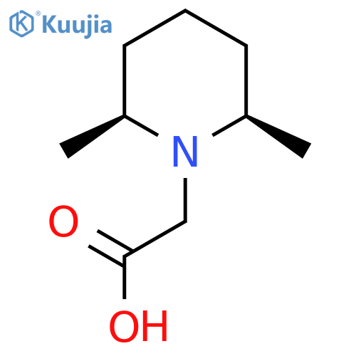 2-[(2R,6S)-2,6-dimethylpiperidin-1-yl]acetic acid structure