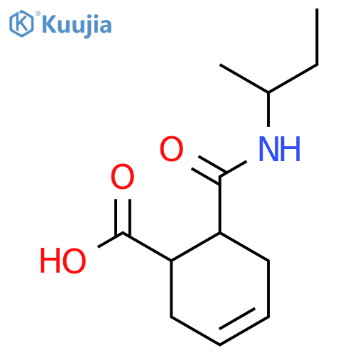 6-(sec-Butylamino)carbonylcyclohex-3-ene-1-carboxylic acid structure