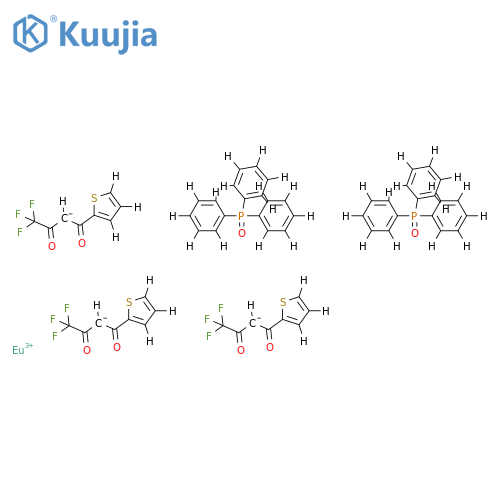 EuropiuM, tris[4,4,4-trifluoro-1-(2-thienyl)-1,3-butanedionato-kO1,kO3]bis(triphenylphosphine oxide-kO)- structure