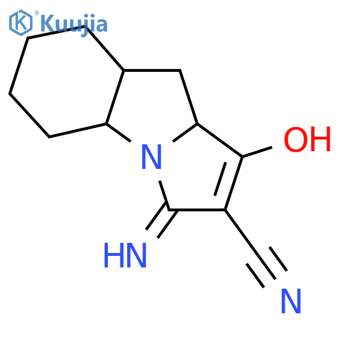 3-amino-1-oxo-1H,4aH,5H,6H,7H,8H,8aH,9H,9aH-cyclohexabpyrrolizine-2-carbonitrile structure