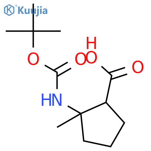 cis-2-tert-Butoxycarbonylamino-2-methyl-cyclopentanecarboxylic Acid structure