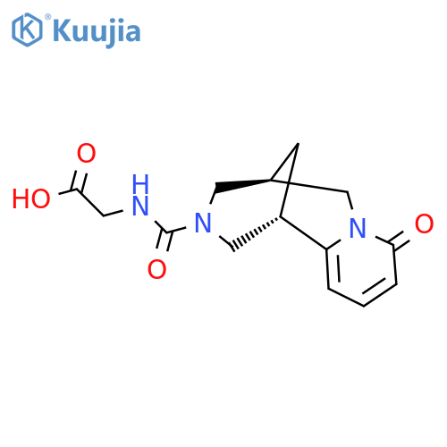 2-((1R,5R)-8-oxo-2,3,4,5,6,8-hexahydro-1H-1,5-methanopyrido[1,2-a][1,5]diazocine-3-carboxamido)acetic acid structure