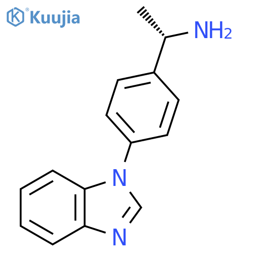 (1S)-1-[4-(1H-1,3-benzodiazol-1-yl)phenyl]ethan-1-amine structure