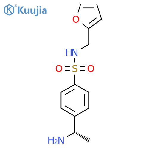 4-(1S)-1-aminoethyl-N-(furan-2-yl)methylbenzene-1-sulfonamide structure