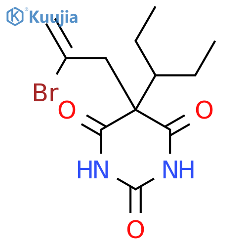 2,4,6(1H,3H,5H)-Pyrimidinetrione,5-(2-bromo-2-propenyl)-5-sec-pentyl- (9CI) structure