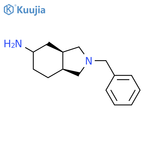 rac-(3aR,7aS)-2-benzyl-octahydro-1H-isoindol-5-amine structure