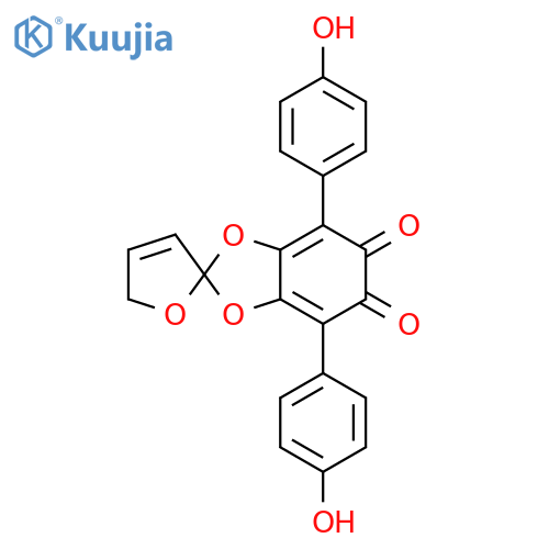 Spiro[1,3-benzodioxole-2,2'(5'H)-furan]-5,6-dione, 4,7-bis(4-hydroxyphenyl)- structure