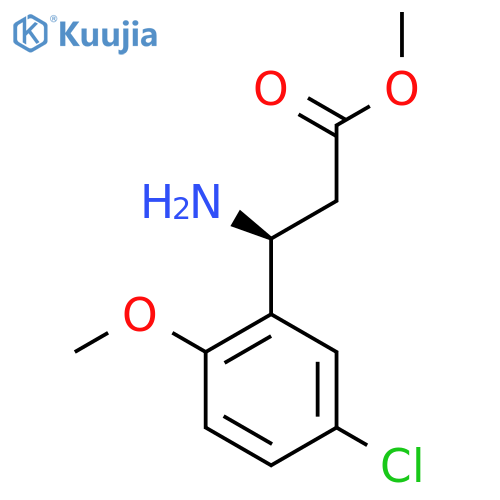 methyl (3S)-3-amino-3-(5-chloro-2-methoxyphenyl)propanoate structure