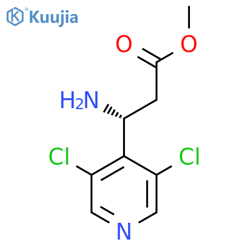 methyl (3R)-3-amino-3-(3,5-dichloropyridin-4-yl)propanoate structure