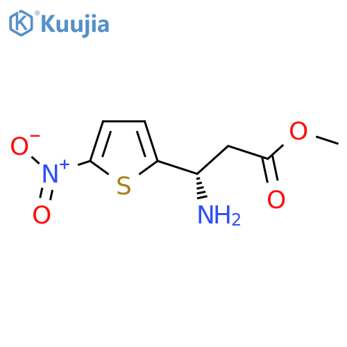 methyl (3S)-3-amino-3-(5-nitrothiophen-2-yl)propanoate structure