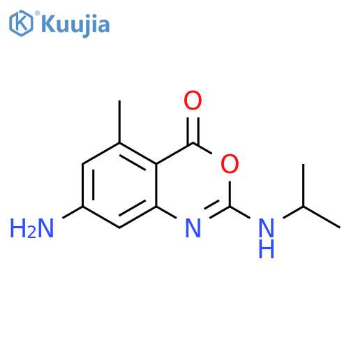 4H-3,1-Benzoxazin-4-one, 7-amino-5-methyl-2-[(1-methylethyl)amino]- structure