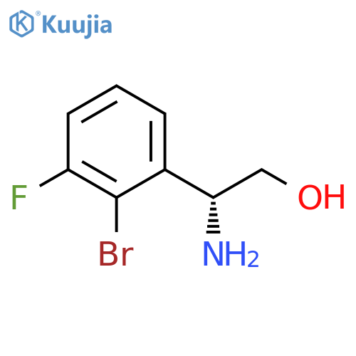(2R)-2-amino-2-(2-bromo-3-fluorophenyl)ethan-1-ol structure