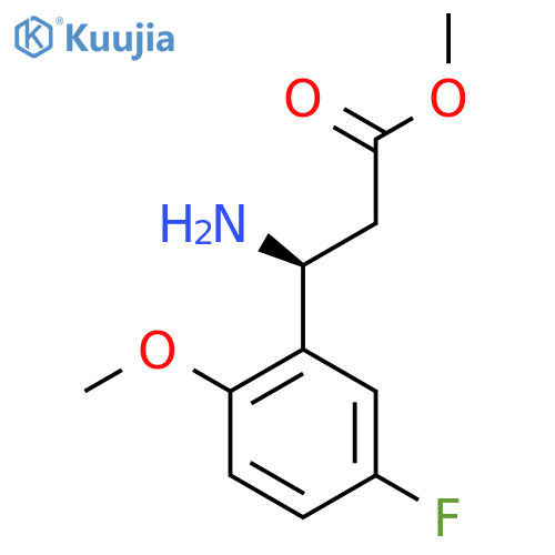 methyl (3S)-3-amino-3-(5-fluoro-2-methoxyphenyl)propanoate structure