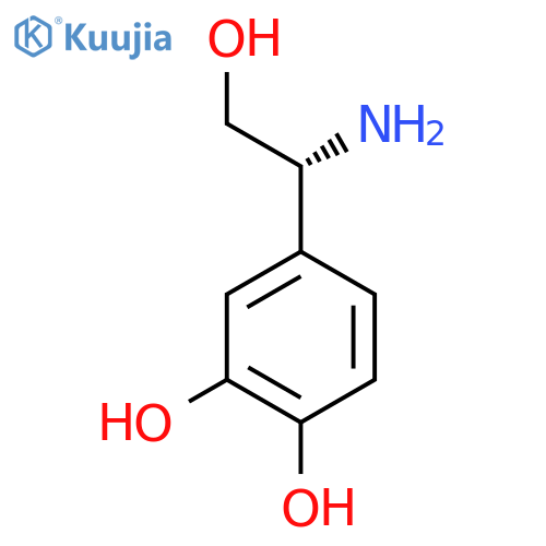 4-(1R)-1-amino-2-hydroxyethylbenzene-1,2-diol structure