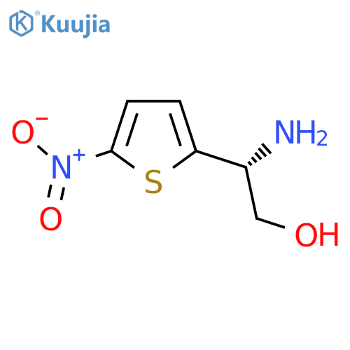 (2R)-2-amino-2-(5-nitrothiophen-2-yl)ethan-1-ol structure