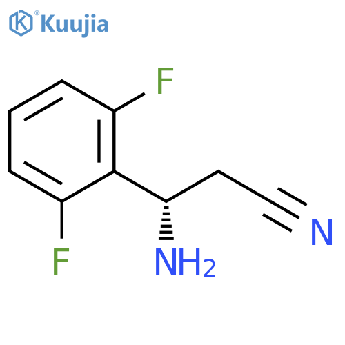 (3S)-3-AMINO-3-(2,6-DIFLUOROPHENYL)PROPANENITRILE structure