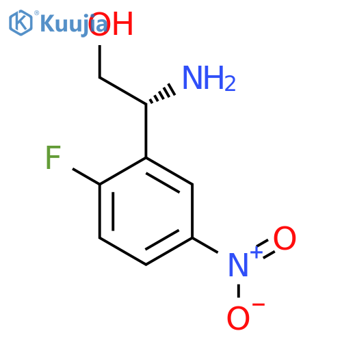 (2R)-2-amino-2-(2-fluoro-5-nitrophenyl)ethan-1-ol structure