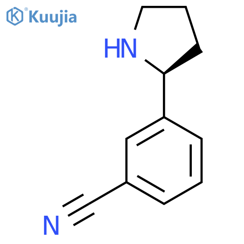 3-[(2S)-pyrrolidin-2-yl]benzonitrile structure