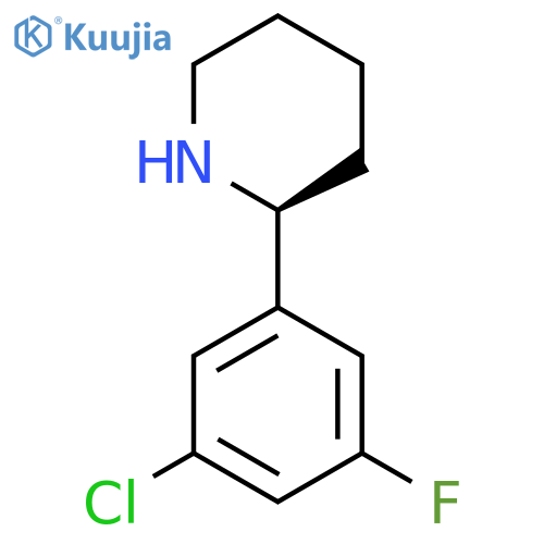 (2S)-2-(5-Chloro-3-fluorophenyl)piperidine structure