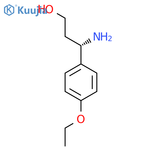 (3S)-3-amino-3-(4-ethoxyphenyl)propan-1-ol structure