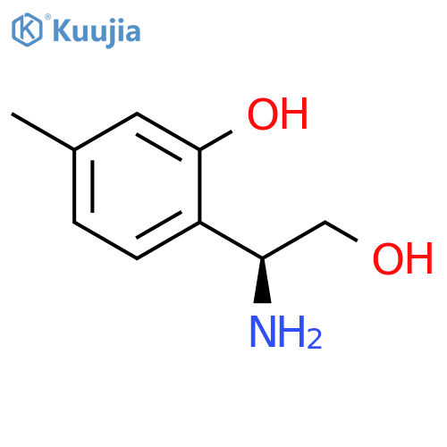 2-(1S)-1-amino-2-hydroxyethyl-5-methylphenol structure