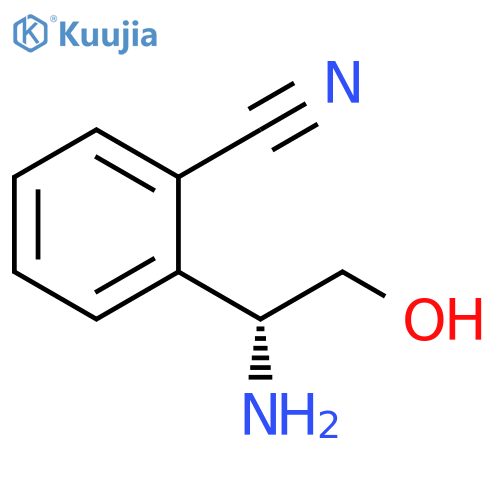 2-(1R)-1-amino-2-hydroxyethylbenzonitrile structure
