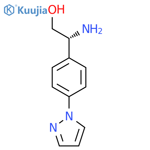 (2R)-2-amino-2-4-(1H-pyrazol-1-yl)phenylethan-1-ol structure