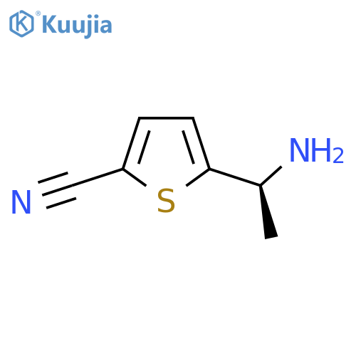5-(1S)-1-aminoethylthiophene-2-carbonitrile structure
