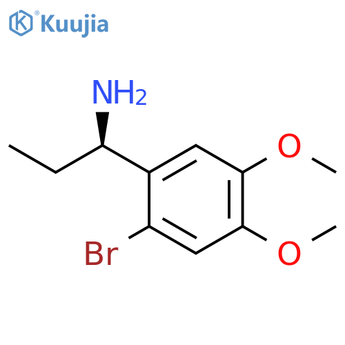 Benzenemethanamine, 2-bromo-α-ethyl-4,5-dimethoxy-, (αR)- structure