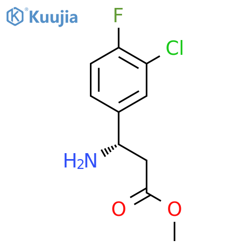 METHYL (3S)-3-AMINO-3-(3-CHLORO-4-FLUOROPHENYL)PROPANOATE structure