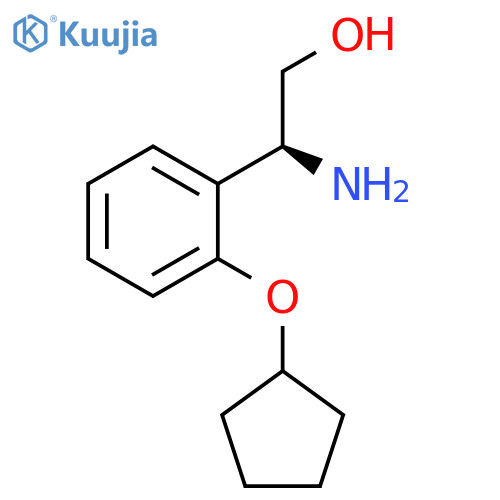 Benzeneethanol, β-amino-2-(cyclopentyloxy)-, (βS)- structure