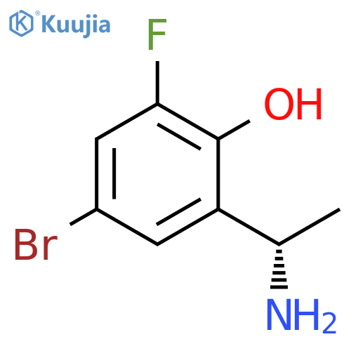2-(1S)-1-aminoethyl-4-bromo-6-fluorophenol structure