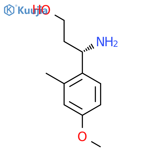 (3S)-3-amino-3-(4-methoxy-2-methylphenyl)propan-1-ol structure