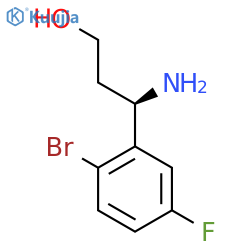 (3R)-3-amino-3-(2-bromo-5-fluorophenyl)propan-1-ol structure