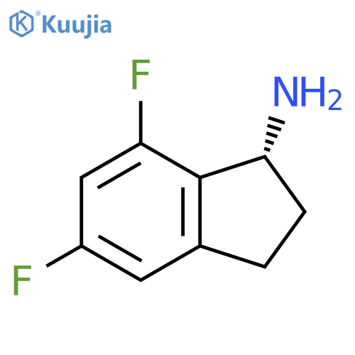 (1R)-5,7-Difluoro-2,3-dihydro-1H-inden-1-amine structure