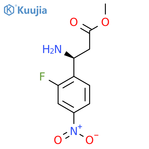 methyl (3S)-3-amino-3-(2-fluoro-4-nitrophenyl)propanoate structure