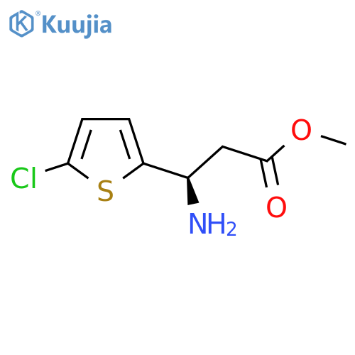 methyl (3R)-3-amino-3-(5-chlorothiophen-2-yl)propanoate structure