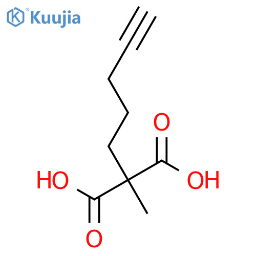 2-Methyl-2-(pent-4-ynyl)malonic acid structure