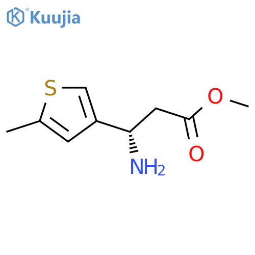 methyl (3S)-3-amino-3-(5-methylthiophen-3-yl)propanoate structure