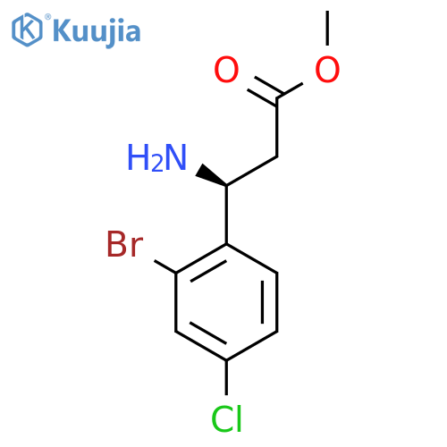 methyl (3S)-3-amino-3-(2-bromo-4-chlorophenyl)propanoate structure